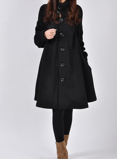 Abrigo de Lana Largo Oversize para Mujer Talla Grande - Invierno - Image 5
