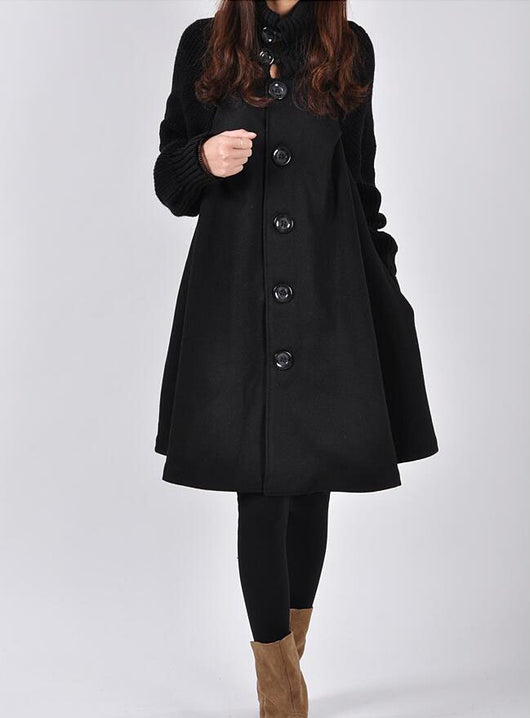 Abrigo de Lana Largo Oversize para Mujer Talla Grande - Invierno - Image 5