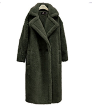 Abrigo Largo de Lana Esponjosa para Mujer - Elegancia Invernal - Image 14