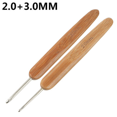 Herramienta de Ganchillo de Bambú Carbonizado para Tejido Manual DIY - Image 22
