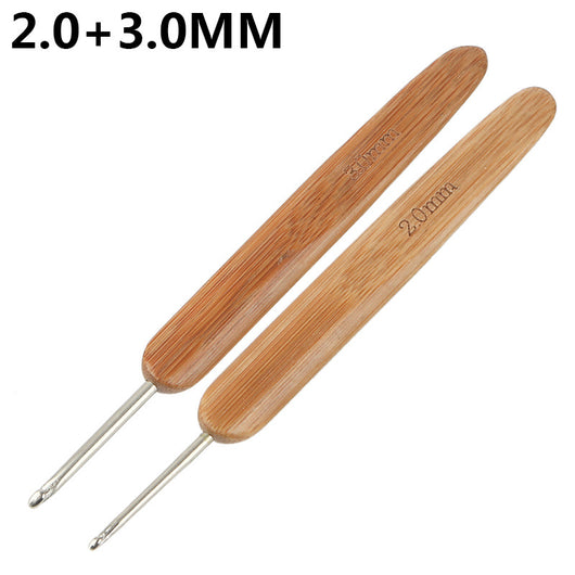 Herramienta de Ganchillo de Bambú Carbonizado para Tejido Manual DIY - Image 22