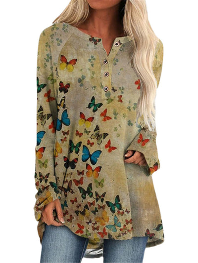 Chaqueta Suelta Estampada con Botones a Presión - Colección Otoño Invierno - Image 10