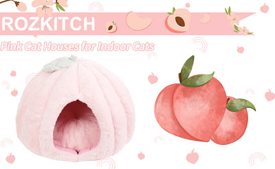 Casa Cueva para Gatos Rosa con Cojín Removible - Cama Refugio Suave - Image 12