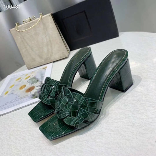 Sandalias y Pantuflas de Tacón Alto en Cuero para Mujer - Image 17