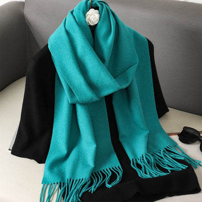 Pashmina Cálida de Color Sólido para Mujer - Chal Suave Estilo Cashmere - Image 36