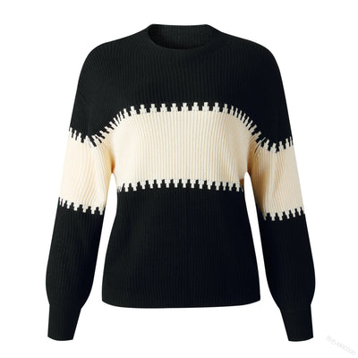 Blusa de Punto a Rayas con Mangas Farol - Estilo Moderno para Mujer - Image 4