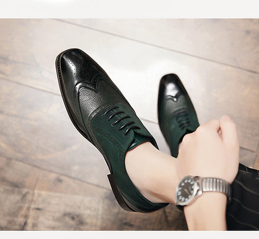 Zapatos Oxford Británicos de Cuero para Hombre - Punta Afilada - Image 11