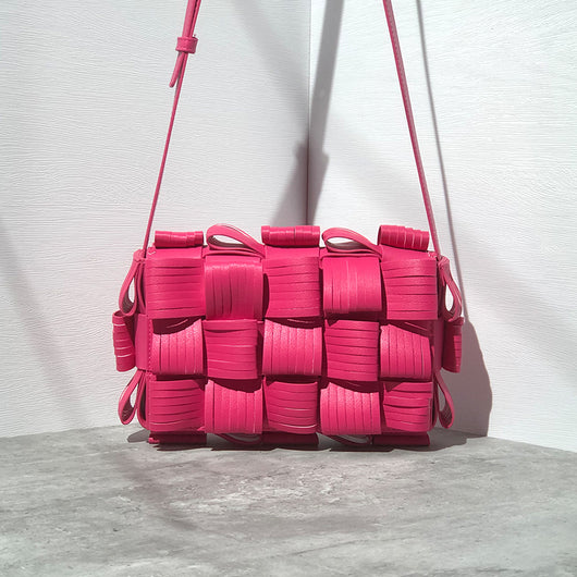 Bolsa de Cuero Tejido Bandolera Casual para Mujer - Image 11