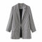 Blazer Retro Cuadros Doble Botonadura Estilo Europeo y Americano