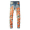 Jeans Perforados Ligeros Orange Star Estilo Europeo Americano para Hombre