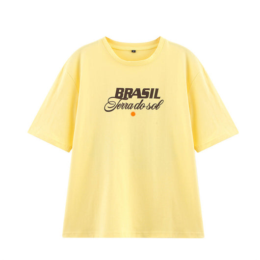 Camiseta de Verano Estilo Europeo y Americano con Estampado de Letras - Image 6