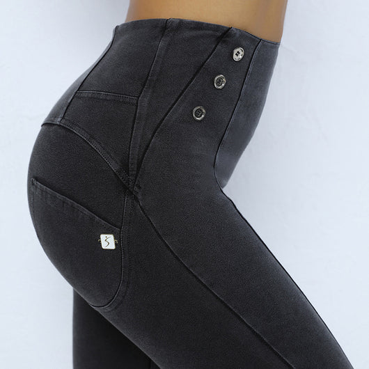 Pantalones Yoga Levanta Glúteos con Botones Laterales para Mujer - Image 7