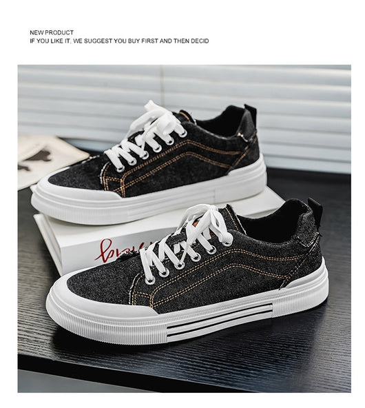 Tenis Casuales Denim Talla Grande Estilo Coreano para Hombre - Image 13