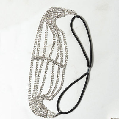 Diadema Elástica con Diamantes de Imitación - Cinco Filas de Brillantes - Image 7