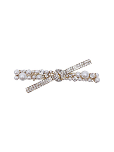 Broche Lateral de Perla con Diamante de Corazón para Niñas - Image 6