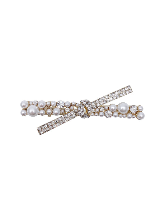 Broche Lateral de Perla con Diamante de Corazón para Niñas - Image 6