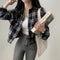 Camisa Cuadrille Oversized de Manga Corta