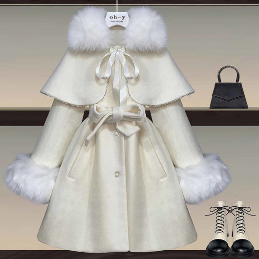 Abrigo Capa Oversize de Lana para Mujer - Diseño Océano - Image 2