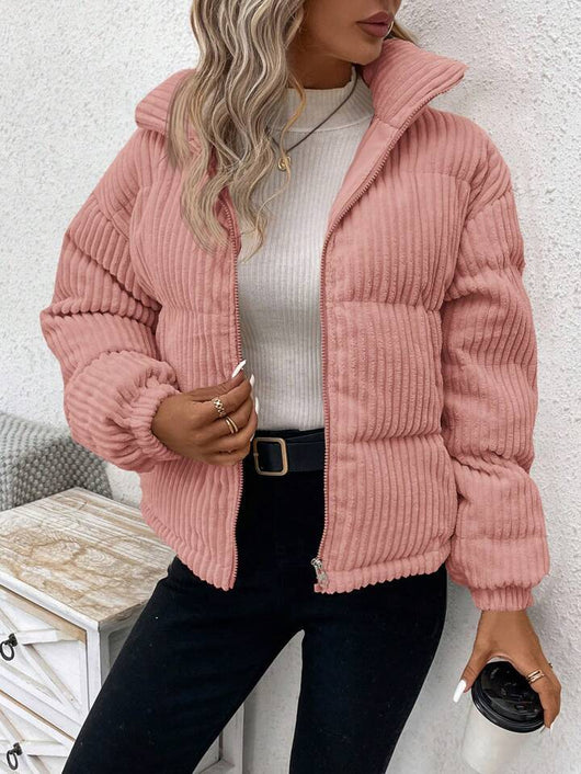 Abrigo de Pana Grueso Talla Grande para Mujer - Image 33