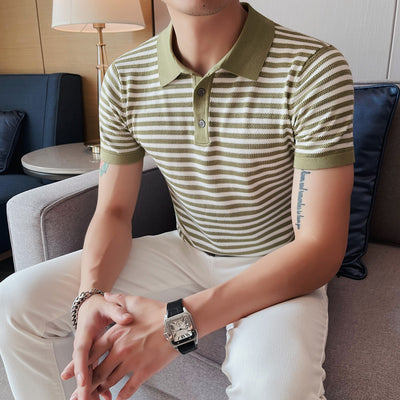 Camiseta Casual Hombre Tejida Elástica y Transpirable - Image 6
