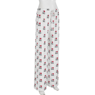 Pantalones Casuales Holgados con Estampado de Letras - Image 16