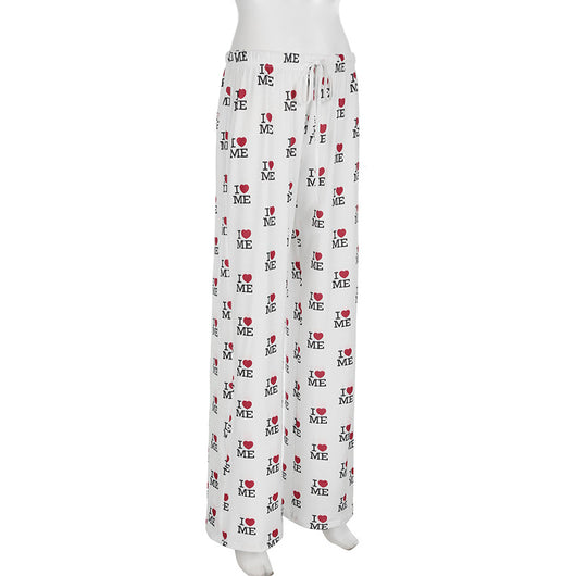 Pantalones Casuales Holgados con Estampado de Letras - Image 16