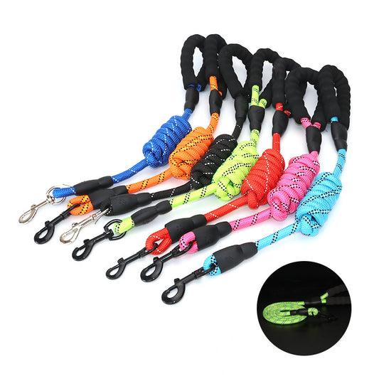 Correa de Tracción para Perros Reflectante de Nylon Redondo