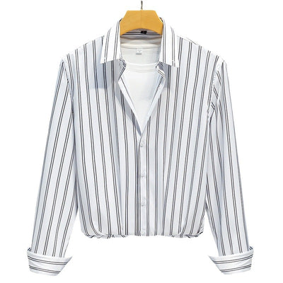 Camisa Casual Ejecutiva Slim Fit con Estampado de Rayas para Hombre - Image 8