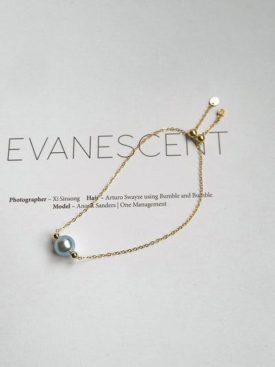 Pulsera de Oro 14K con Perla de Agua Marina y Cáñamo Natural - Image 8