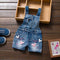 Jumpsuit Denim Deslavado Estilo Americano para Niña