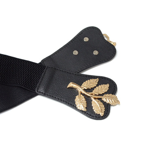 Pantalón Elástico para Mujer con Cintura Decorativa de Hojas - Image 4