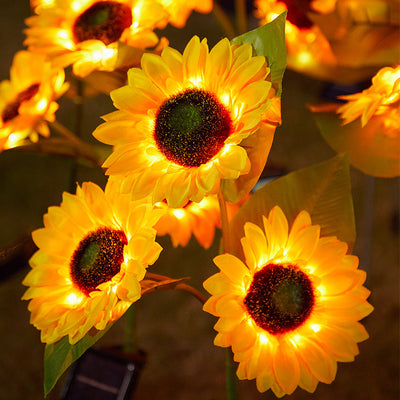 Lámpara Solar Girasol para Jardín - Decoración Exterior Luminosa - Image 5