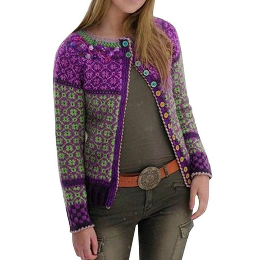 Abrigo Suéter Largo Tejido para Mujer - Abrigo de Invierno - Image 12