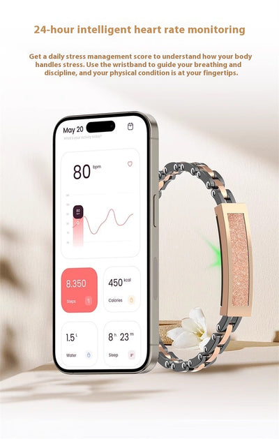 Pulsera Inteligente de Salud con Monitor de Presión Arterial, Ritmo Cardíaco y Oxígeno - Image 10
