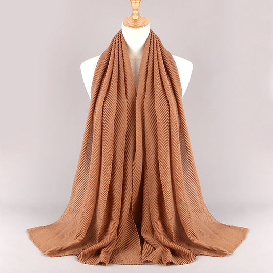 Pañuelo Plisado de Algodón Twill para Mujer - Versátil y Elegante