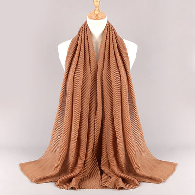 Pañuelo Plisado de Algodón Twill para Mujer - Versátil y Elegante