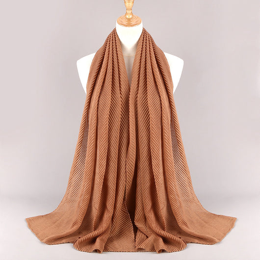 Pañuelo Plisado de Algodón Twill para Mujer - Versátil y Elegante