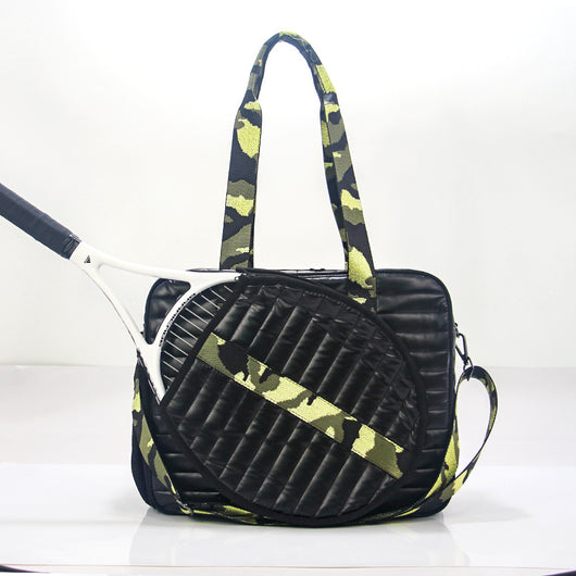 Bolsa Deportiva Tenis Crossbody a Rayas con Bandolera - Image 2