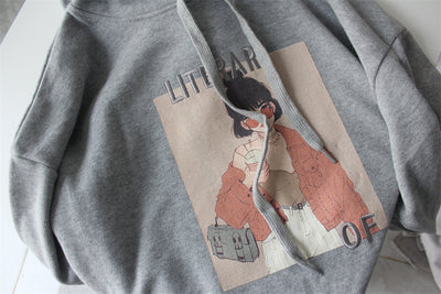 Sudadera con Capucha Oversize Bordada con Diseño Cartoon para Mujer - Image 19
