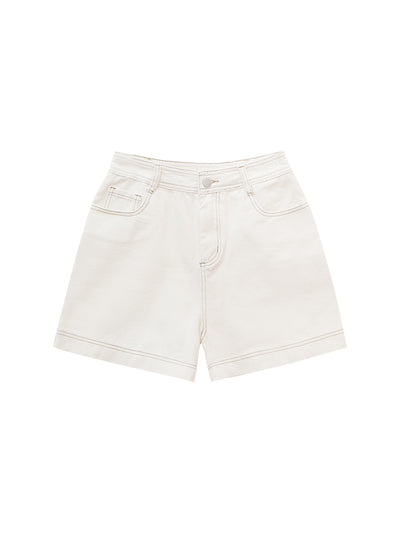 Shorts de Trabajo Casual para Mujer con Detalles en Contraste y Pierna Ancha - Image 10