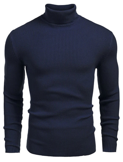 Suéter Cuello Alto Ajustado de Manga Larga para Hombre - Image 30