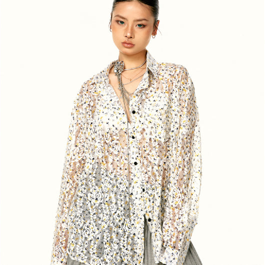 Blusa Elegante con Lentejuelas Coordinable para Mujer - Image 10