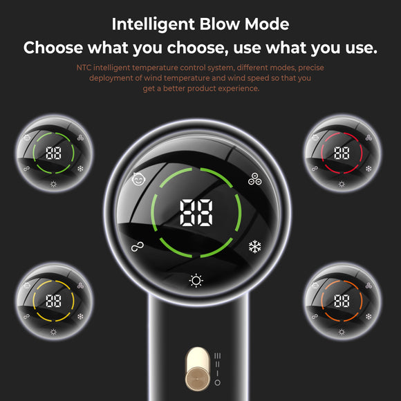 Secador de Cabello Iónico de Alta Potencia con Tecnología de Calor y Frío