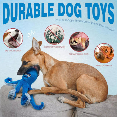 Juguete Masticable Resistente para Perros Grandes - Juguete Interactivo con Sonido Crujiente y Cuerda - Image 9