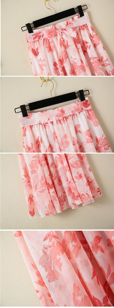 Falda Media Cintura Alta Primavera Verano - Diseño Ondulado Moderno - Image 4