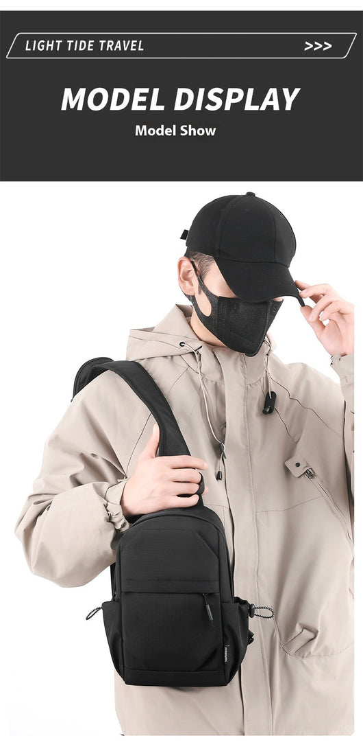 Mochila Pecho Oxford para Hombre - Bolsa Cruzada Funcional - Image 27