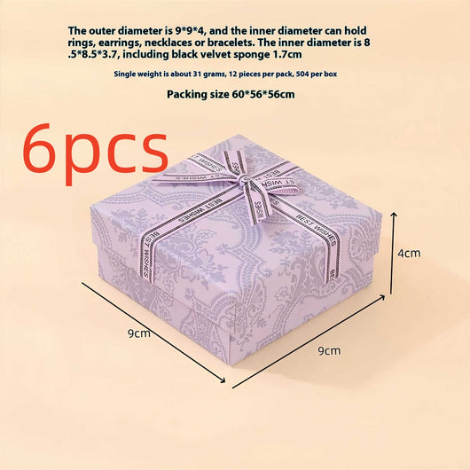 Caja de Almacenamiento para Joyas con Anillo Púrpura Lavanda - Image 18