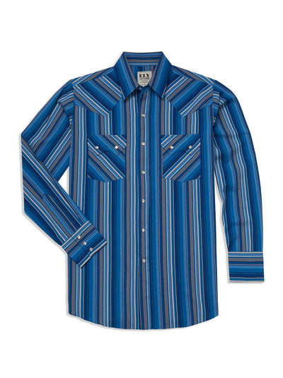Camisa Occidental a Rayas de Manga Larga para Hombre - Image 6