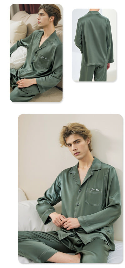 Pijamas de Seda Pesada Mumi para Hombre - Image 32
