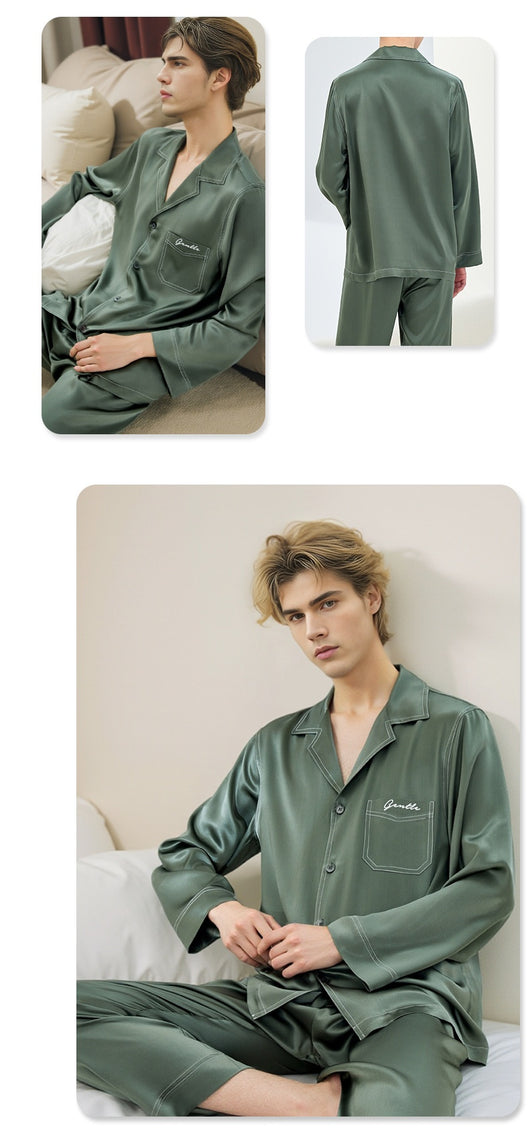 Pijamas de Seda Pesada Mumi para Hombre - Image 32